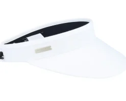Chambray Fabric Clip-on White Sun Visor - Seeberger