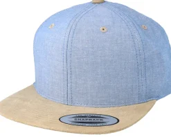 Chambray Suede Blue/Beige Snapback - Yupoong