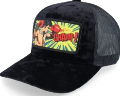 Champ Boxer Pop Art Velvet Black A-Frame Trucker - Calza Pennello