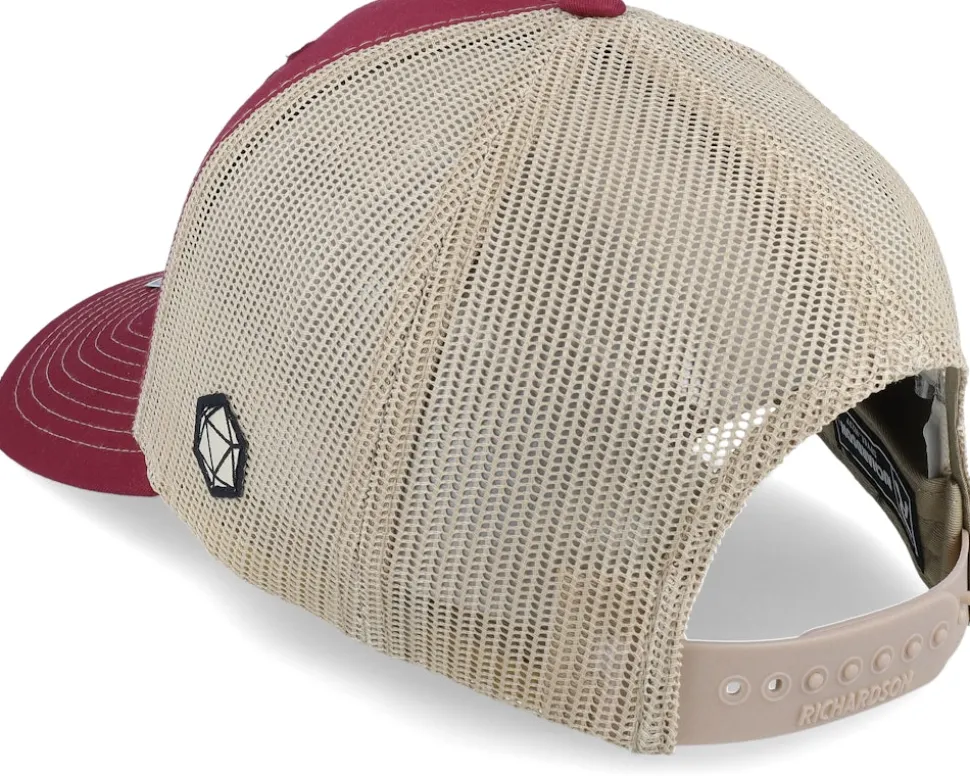 Chaotic Evil Box Patch Maroon/Khaki Trucker - Critiql Hit