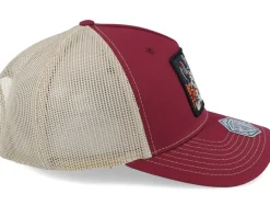 Chaotic Evil Box Patch Maroon/Khaki Trucker - Critiql Hit