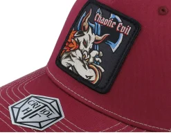 Chaotic Evil Box Patch Maroon/Khaki Trucker - Critiql Hit