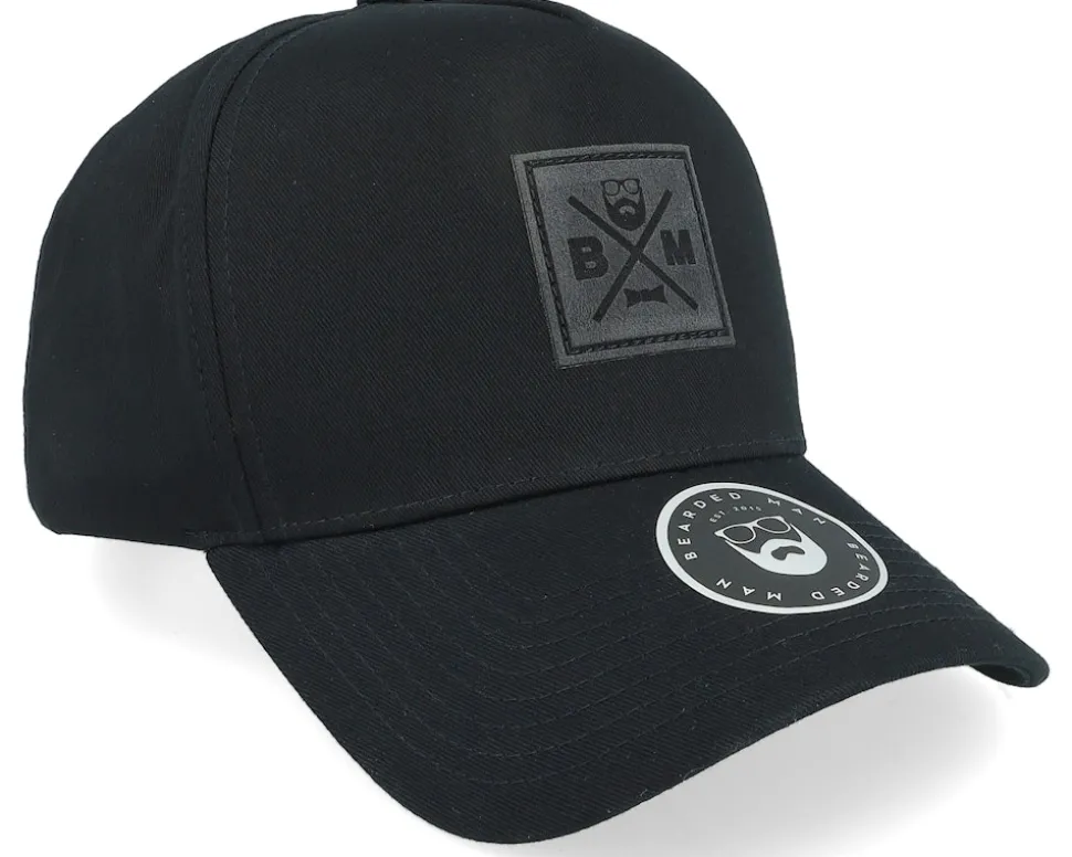 Charcoal BM Cross Logo Patch Black A-Frame Adjustable - Bearded Man