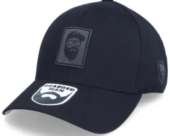 Charcoal Cap Man Patch Black Flexfit - Bearded Man