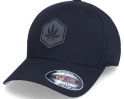 Charcoal Hemp Marijuana Patch Black Flexfit - Iconic