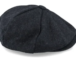 Charcoal Marl Melton Wool Baker Boy Flat Cap - Beechfield