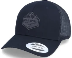 Charcoal Mountain Shape Patch Black Trucker - Wild Spirit