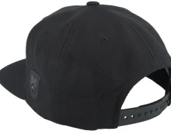 Charcoal Old English B Patch Black Snapback - Bearded Man