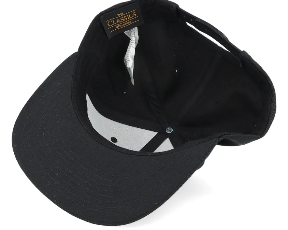Charcoal Old English B Patch Black Snapback - Bearded Man