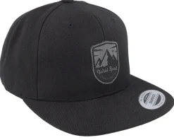 Charcoal Shield Peak Black Snapback - Wild Spirit