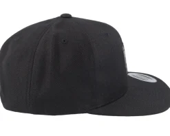 Charcoal Shield Peak Black Snapback - Wild Spirit