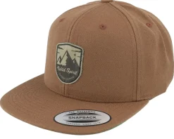 Charcoal Shield Peak Black Snapback - Wild Spirit