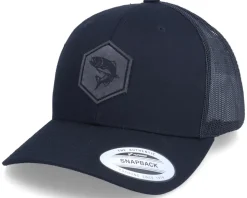 Charcoal Trout Fish Patch Black Trucker - Skillfish