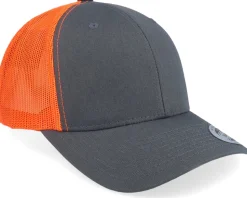 Charcoal/Neon Orange Trucker - Yupoong