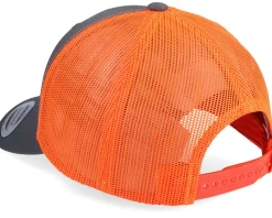 Charcoal/Neon Orange Trucker - Yupoong