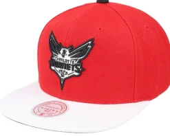 Charlotte Hornets Cardinal Red 2 Tone Scarlet/white Snapback - Mitchell & Ness