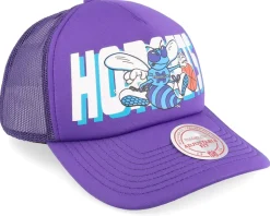 Charlotte Hornets Billboard Hwc Purple Trucker - Mitchell & Ness