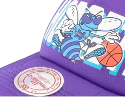Charlotte Hornets Billboard Hwc Purple Trucker - Mitchell & Ness