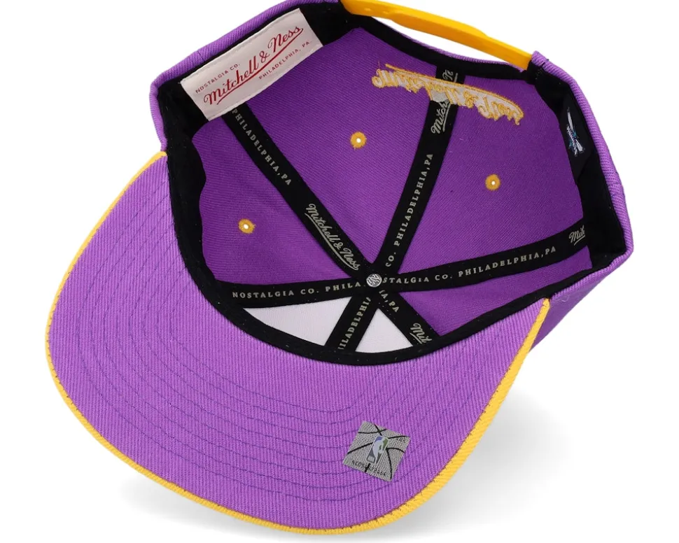 Charlotte Hornets Brotherhood Nba White/purple Snapback - Mitchell & Ness