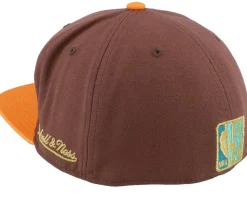 Charlotte Hornets Copper Top Brown Fitted - Mitchell & Ness