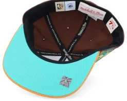 Charlotte Hornets Copper Top Brown Fitted - Mitchell & Ness