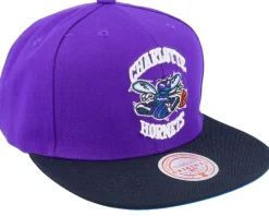 Charlotte Hornets Core Basic Purple/Black Snapback - Mitchell & Ness