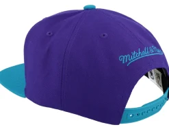 Charlotte Hornets Crooked Path Purple Snapback - Mitchell & Ness