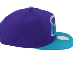 Charlotte Hornets Crooked Path Purple Snapback - Mitchell & Ness