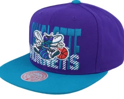 Charlotte Hornets Cross Check Hwc Blue Snapback - Mitchell & Ness