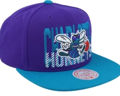Charlotte Hornets Cross Check Hwc Blue Snapback - Mitchell & Ness