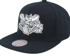 Charlotte Hornets Evergreen Black/White Snapback - Mitchell & Ness