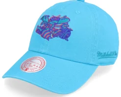 Charlotte Hornets Golden Hour Glaze Light Blue Dad Cap - Mitchell & Ness