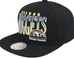 Charlotte Hornets Line Work Black Snapback - Mitchell & Ness