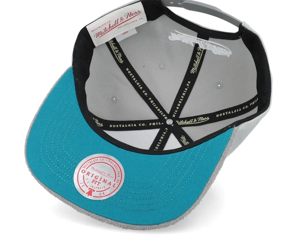Charlotte Hornets Munch Time Hwc Grey Snapback - Mitchell & Ness