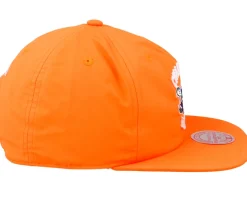 Charlotte Hornets Nylon Neon Orange Snapback - Mitchell & Ness
