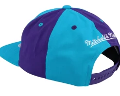 Charlotte Hornets Pinwheel Of Fortune Teal/Purple Snapback - Mitchell & Ness