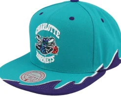 Charlotte Hornets Rising Tide Teal Snapback - Mitchell & Ness