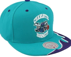 Charlotte Hornets Rising Tide Teal Snapback - Mitchell & Ness