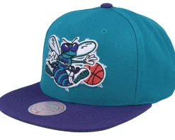 Charlotte Hornets Team 2 Tone Teal/Purple Snapback - Mitchell & Ness
