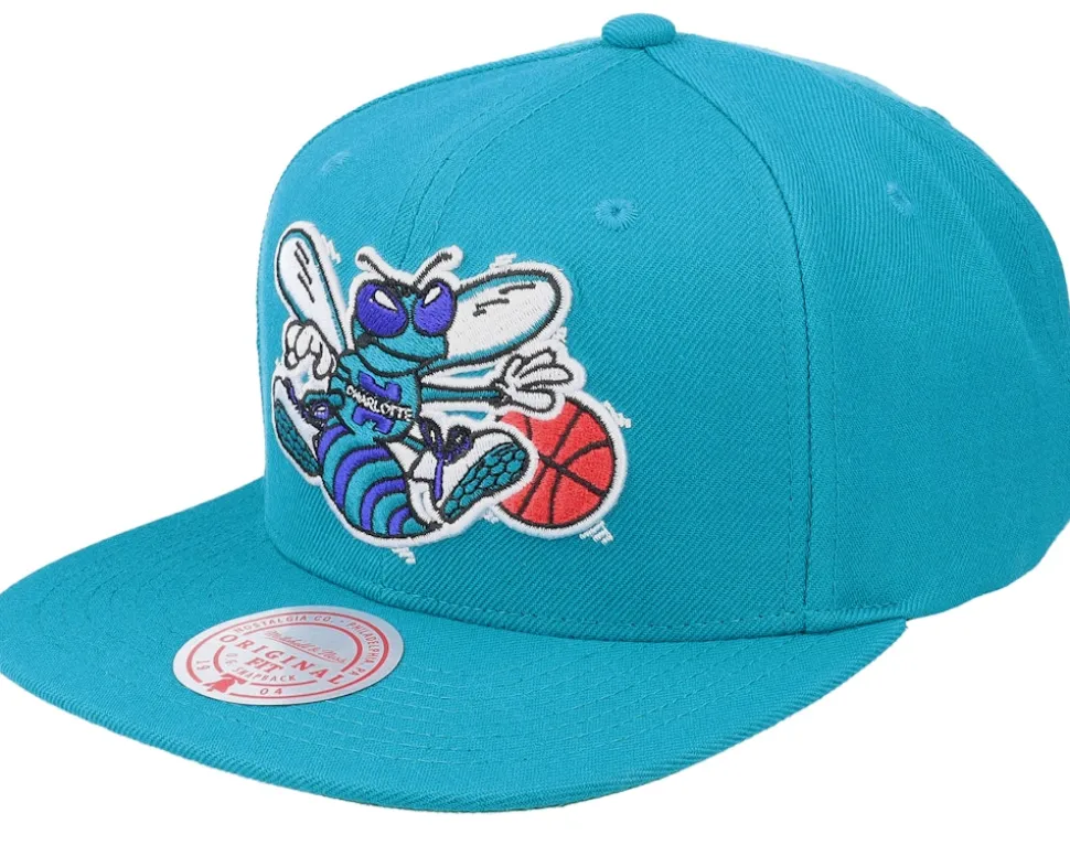 Charlotte Hornets Team Ground 2.0 Teal Snapback - Mitchell & Ness
