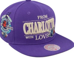 Charlotte Hornets With Love Hwc Purple Snapback - Mitchell & Ness