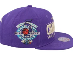 Charlotte Hornets With Love Hwc Purple Snapback - Mitchell & Ness
