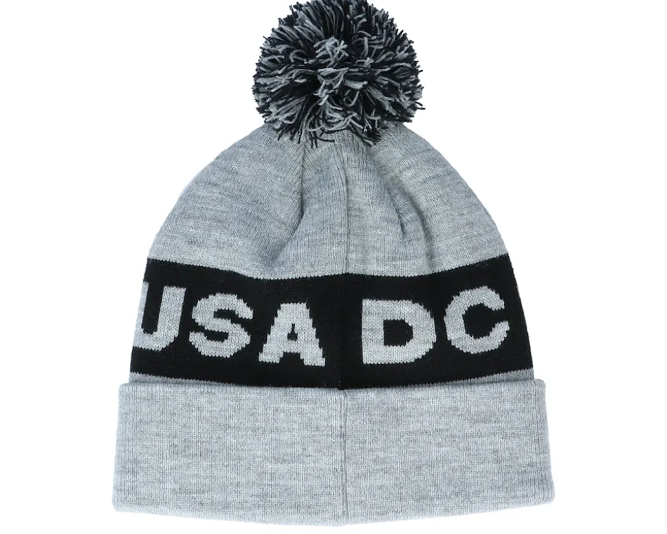 Chester Youth Beanie Frost Gray Pom - DC