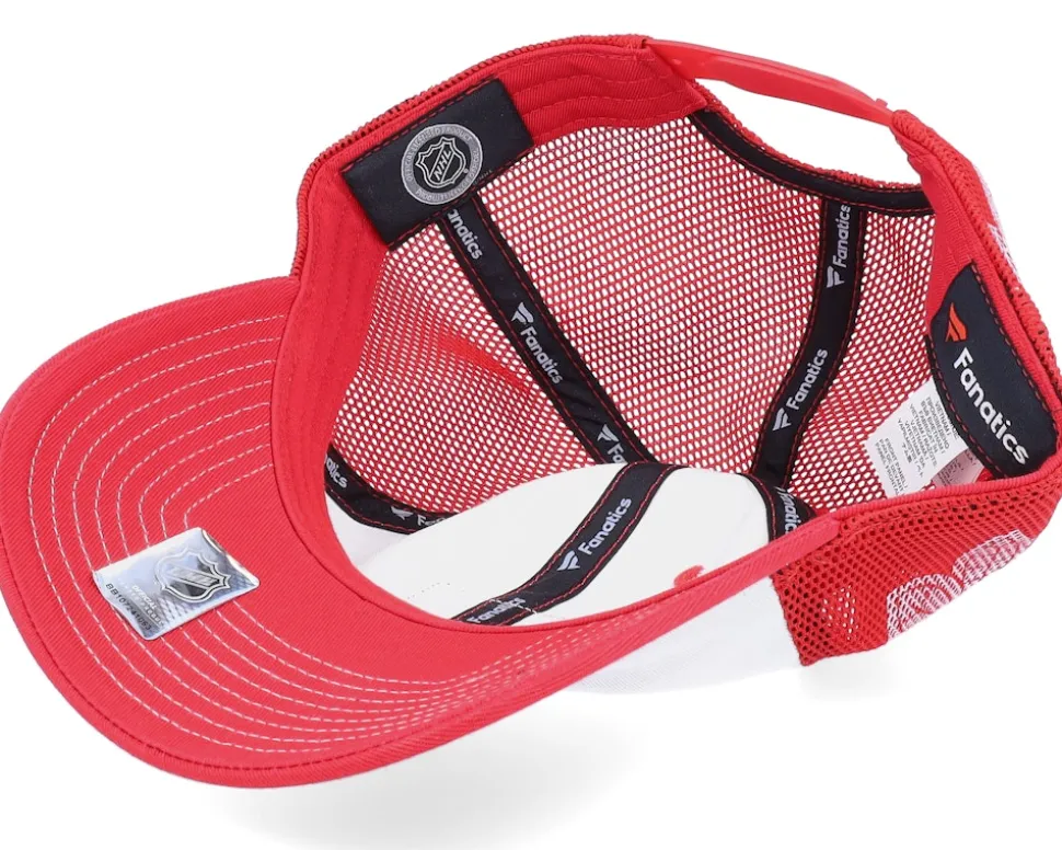 Chicago Blackhawks Block Party Dad Cap Athletic Red/White Trucker - Fanatics