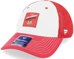 Chicago Blackhawks Block Party Dad Cap Athletic Red/White Trucker - Fanatics