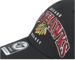 Chicago Blackhawks Broadfield Mvp Black Adjustable - 47 Brand
