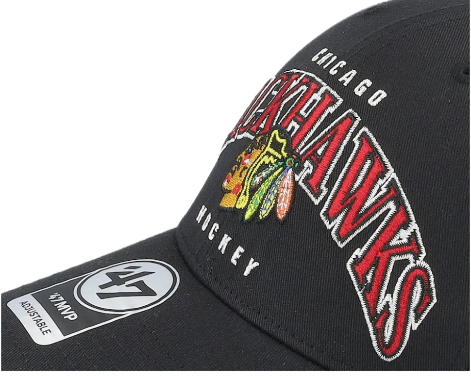 Chicago Blackhawks Broadfield Mvp Black Adjustable - 47 Brand