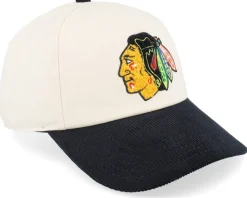 Chicago Blackhawks Burnett Cream/Black Adjustable - American Needle
