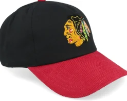 Chicago Blackhawks Burnett Black/Red Dad Cap - American Needle