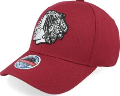 Chicago Blackhawks Classic Red Burgundy Adjustable - Mitchell & Ness